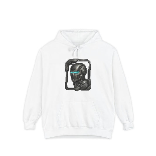 Iron Requiem Robot Helmet Hoodie — Futuristic Gamer Streetwear - HYPUG XENON