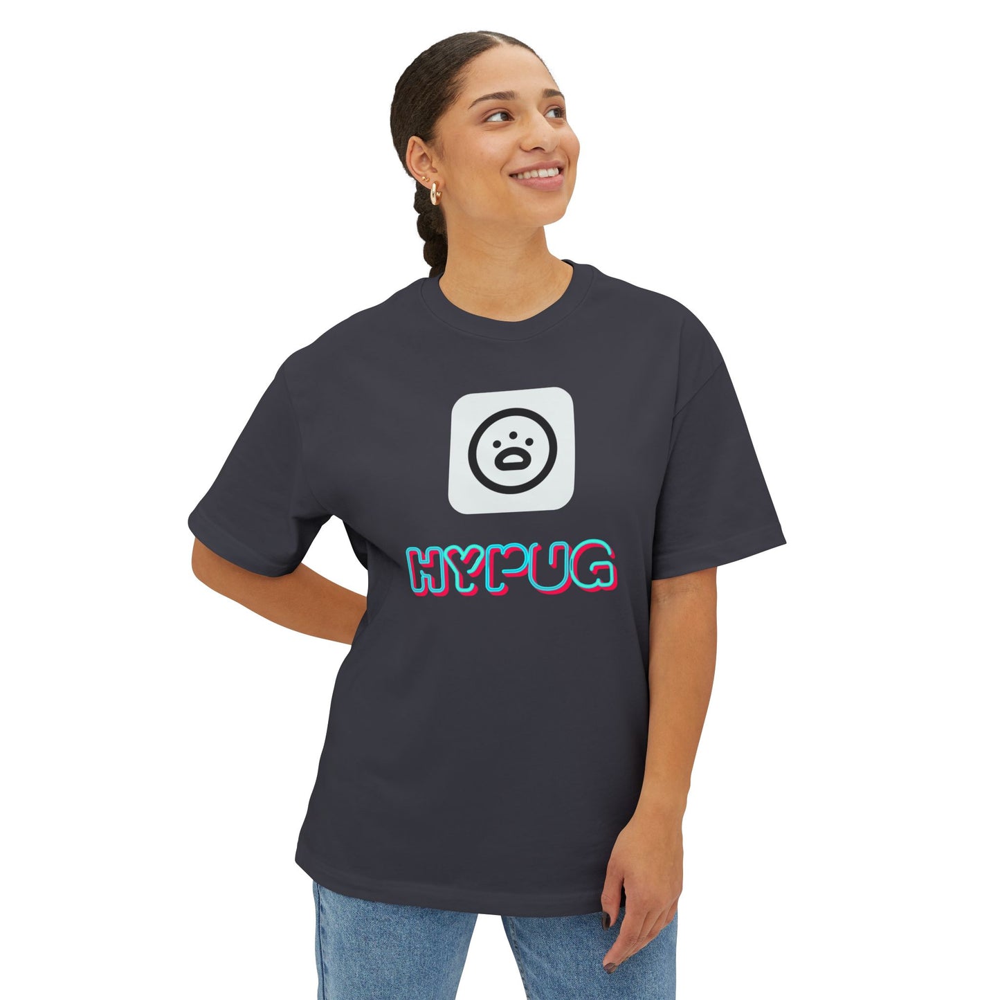 Big Dog Graphic Tee — "HY•PUG" Front Logo & Large Dog Back Print