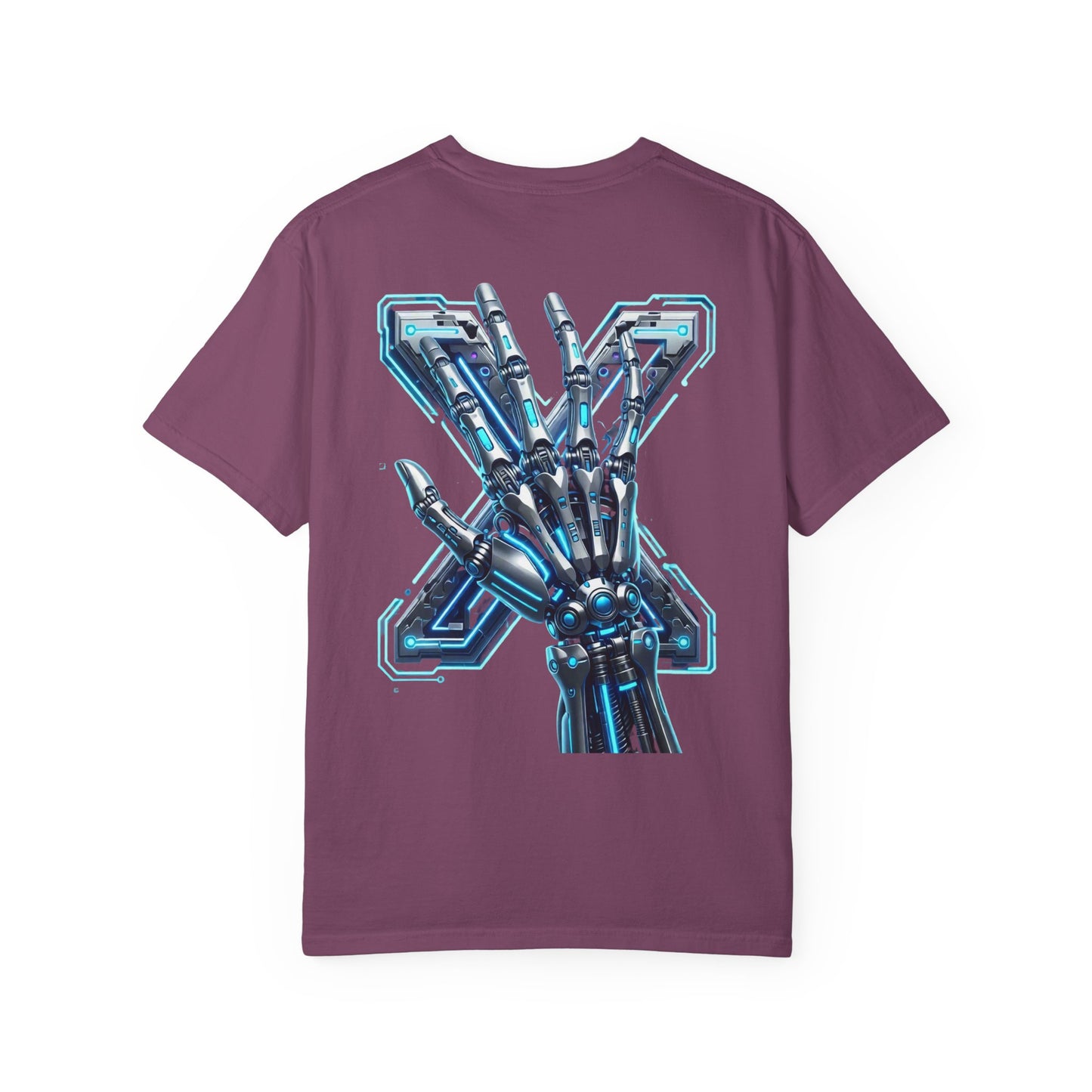Hypug Xenon Skeleton Ribcage & Robotic X T-Shirt — Futuristic Tech Anatomy Tee