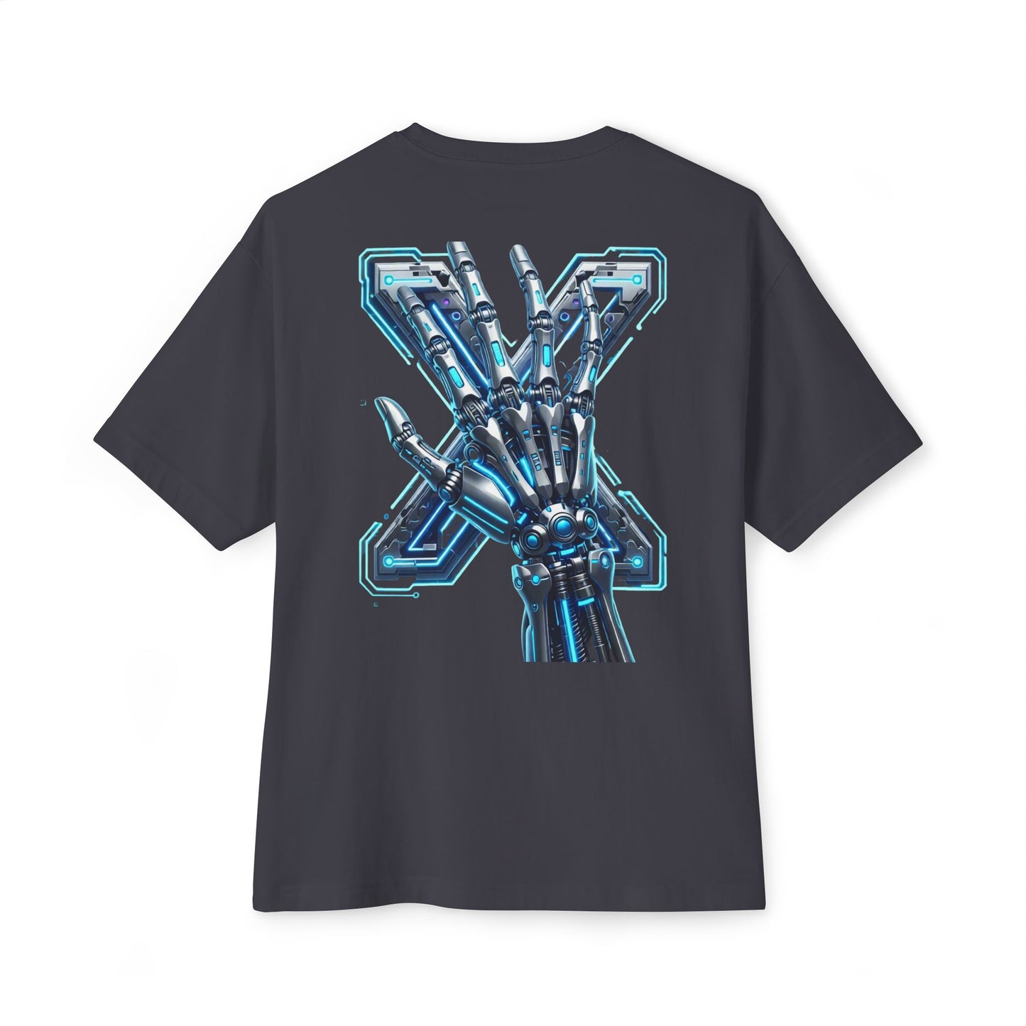 Cyber X Skeleton Tee — Futuristic Robotic Ribcage Graphic T-Shirt
