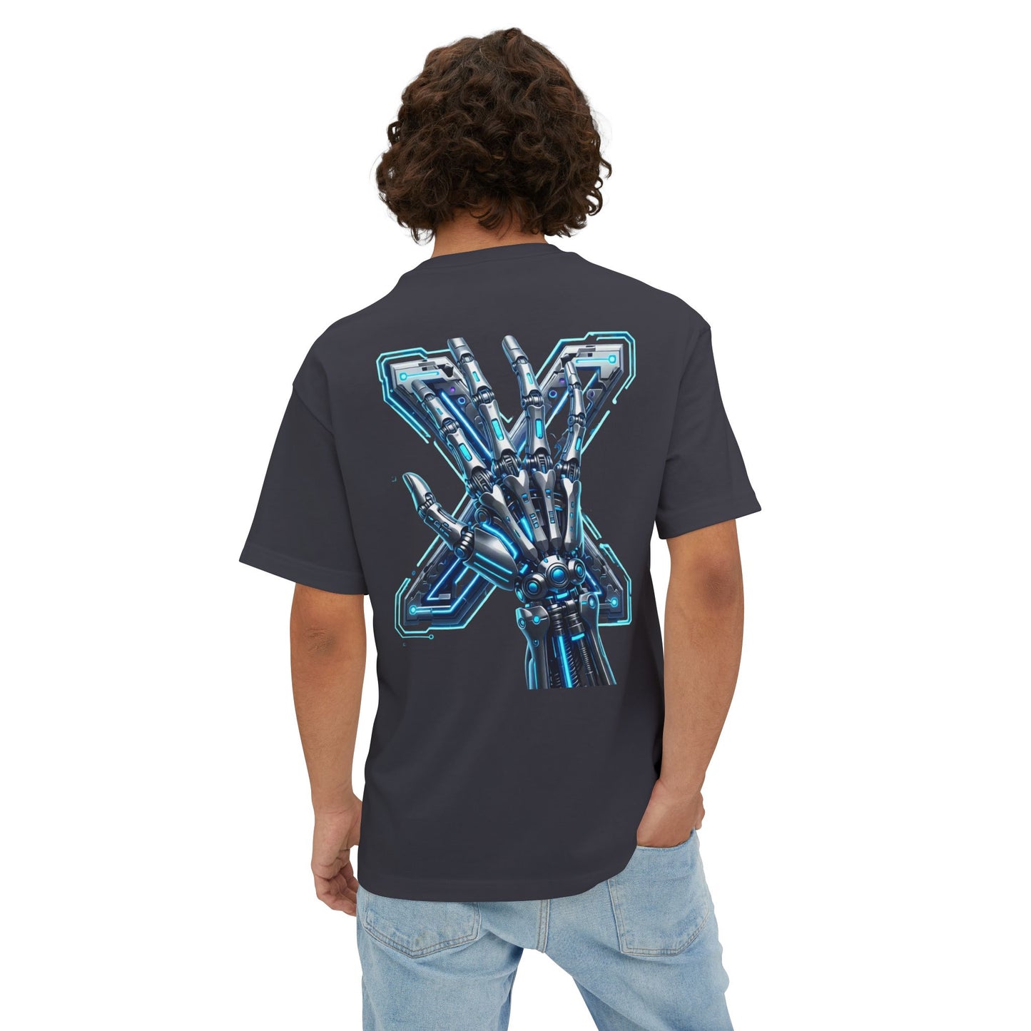 Cyber X Skeleton Tee — Futuristic Robotic Ribcage Graphic T-Shirt