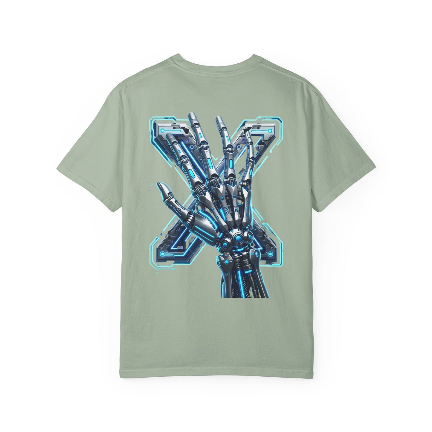 Hypug Xenon Skeleton Ribcage & Robotic X T-Shirt — Futuristic Tech Anatomy Tee