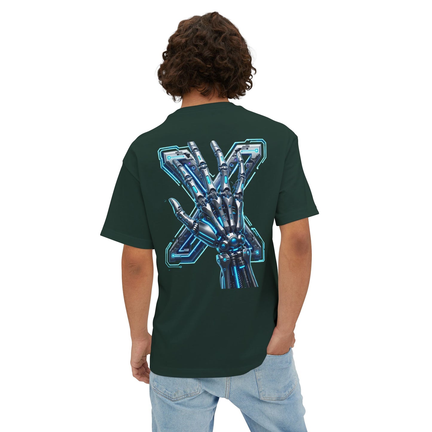 Cyber X Skeleton Tee — Futuristic Robotic Ribcage Graphic T-Shirt