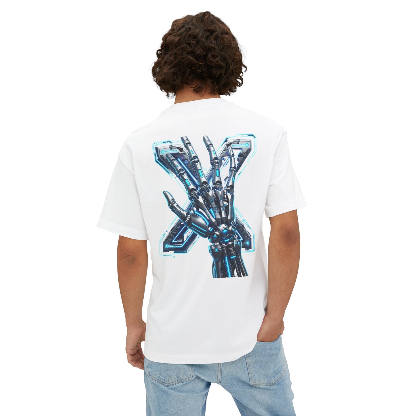 Cyber X Skeleton Tee — Futuristic Robotic Ribcage Graphic T-Shirt
