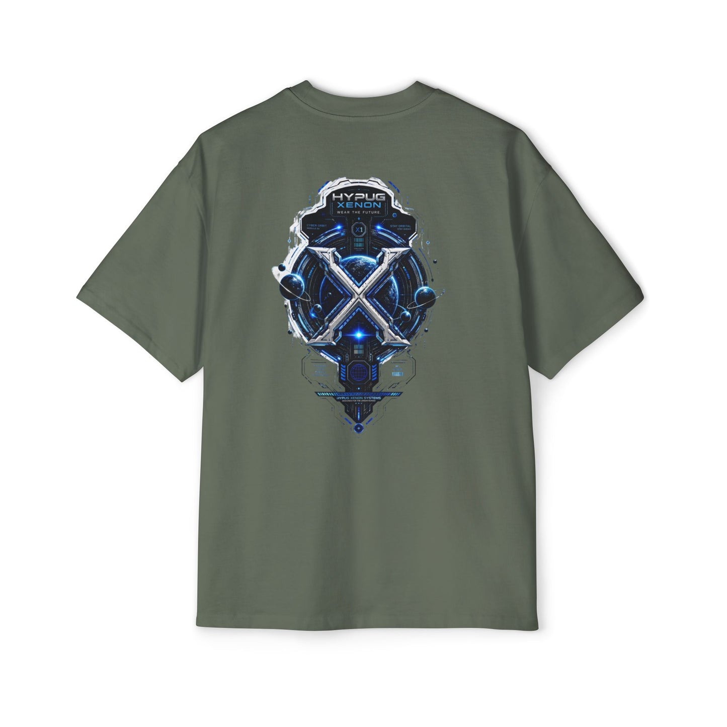 HYPUG XENON Cyber Orbit T-shirt back with futuristic orbital X graphic