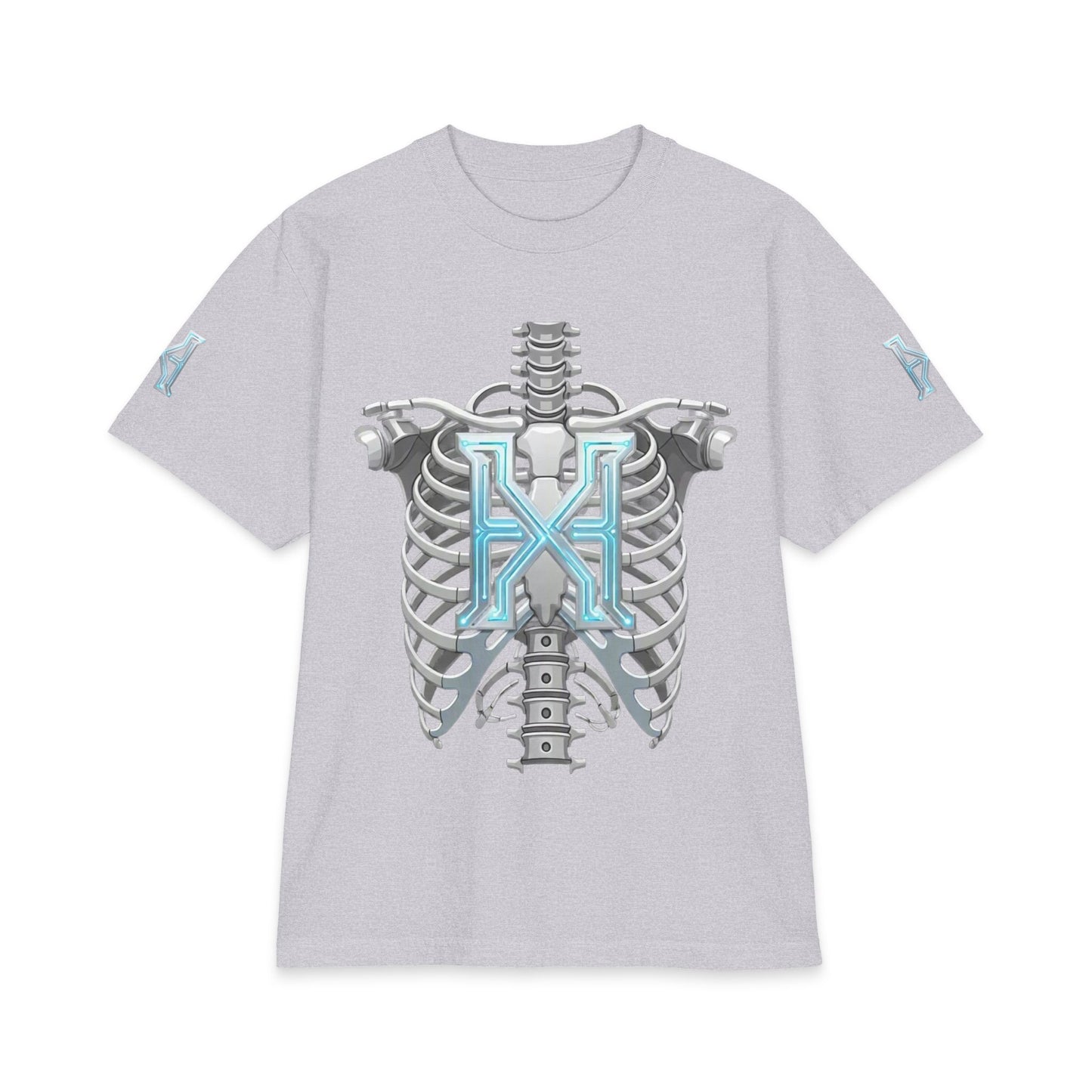 Hypug Cyber Skeleton Tee — Robotic X Ribcage Graphic Shirt