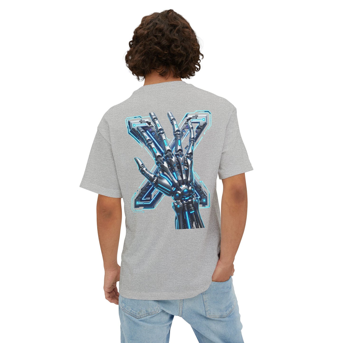 Cyber X Skeleton Tee — Futuristic Robotic Ribcage Graphic T-Shirt