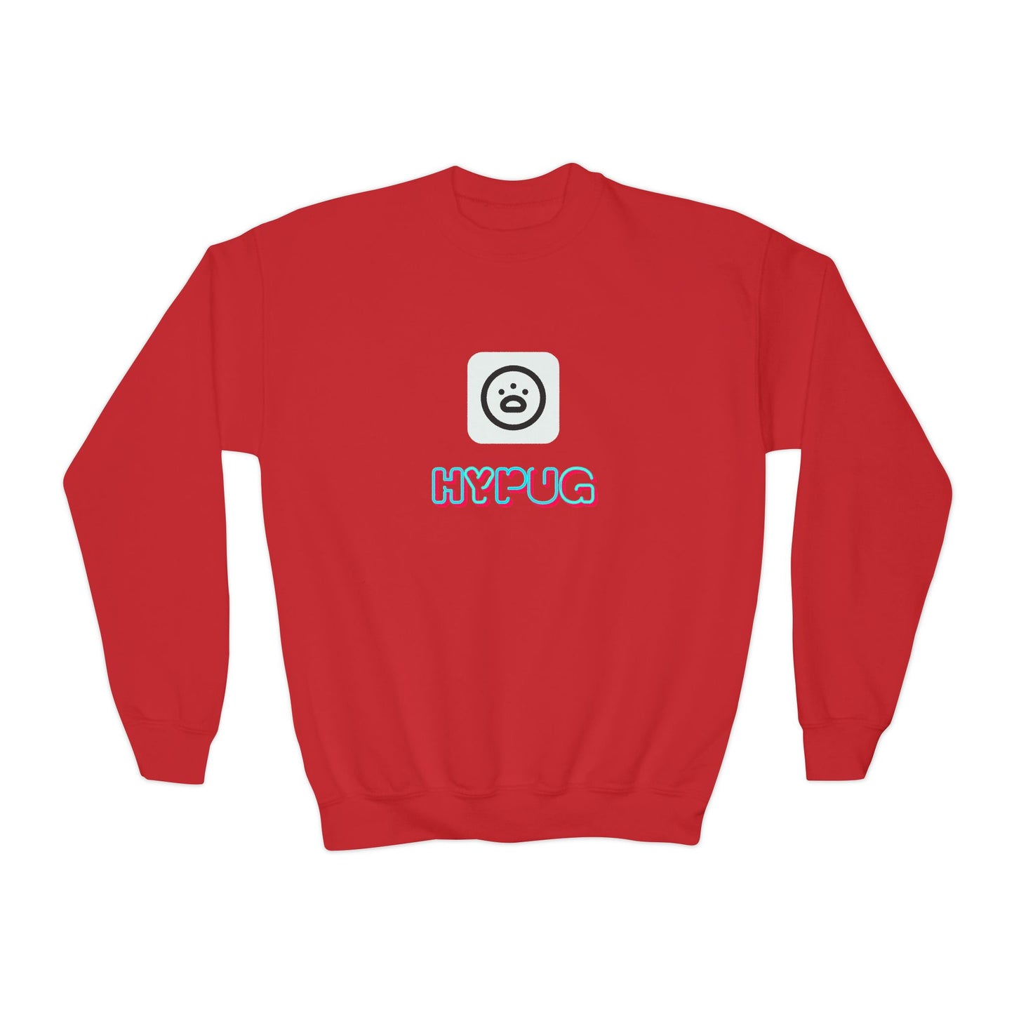 Big Dog Youth Crewneck Sweatshirt — Cute Cartoon Dog Graphic