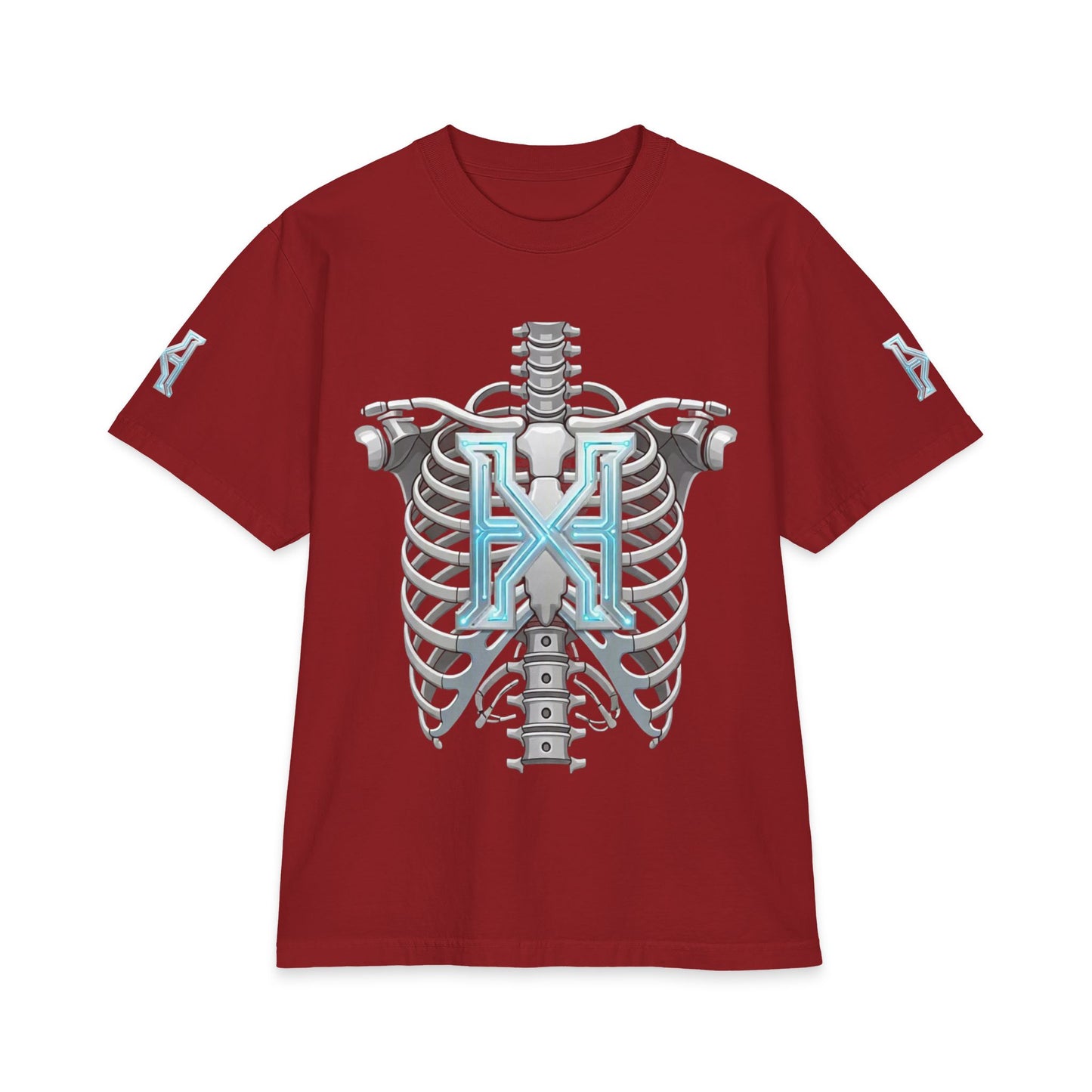 Hypug Cyber Skeleton Tee — Robotic X Ribcage Graphic Shirt