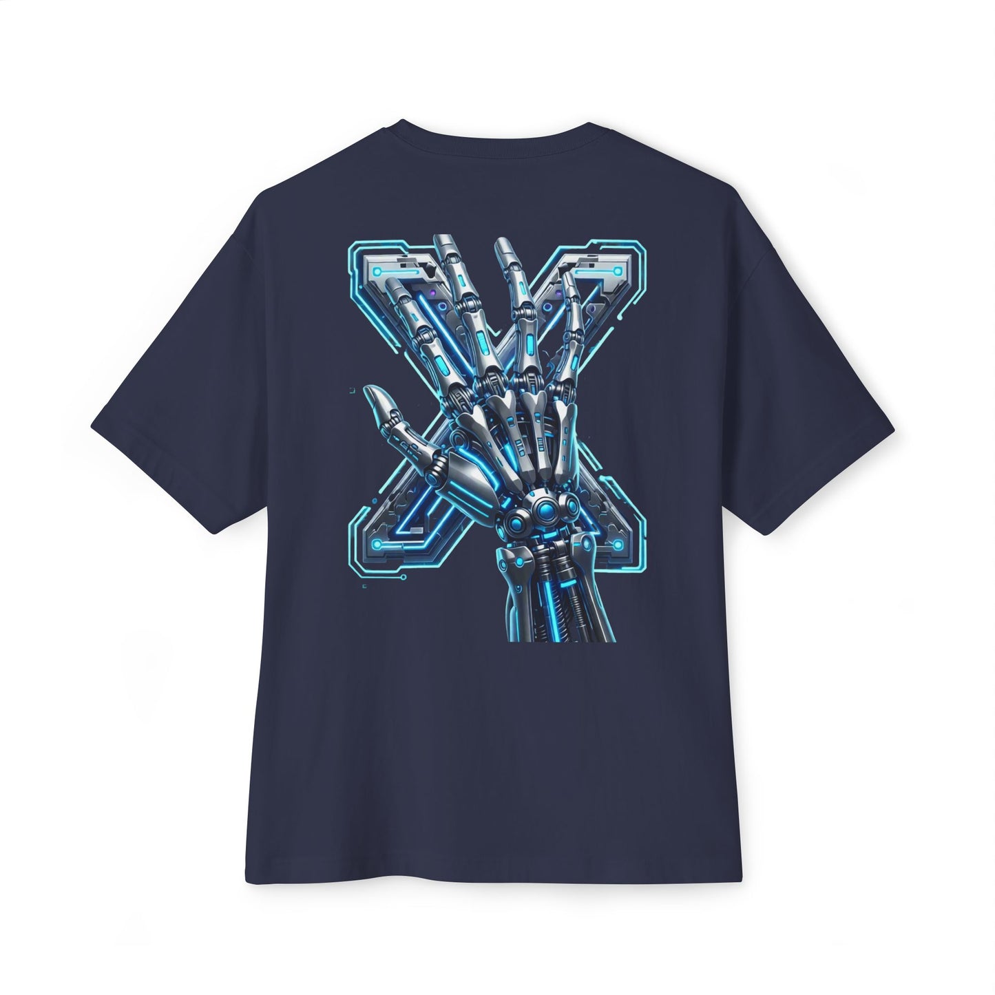 Cyber X Skeleton Tee — Futuristic Robotic Ribcage Graphic T-Shirt