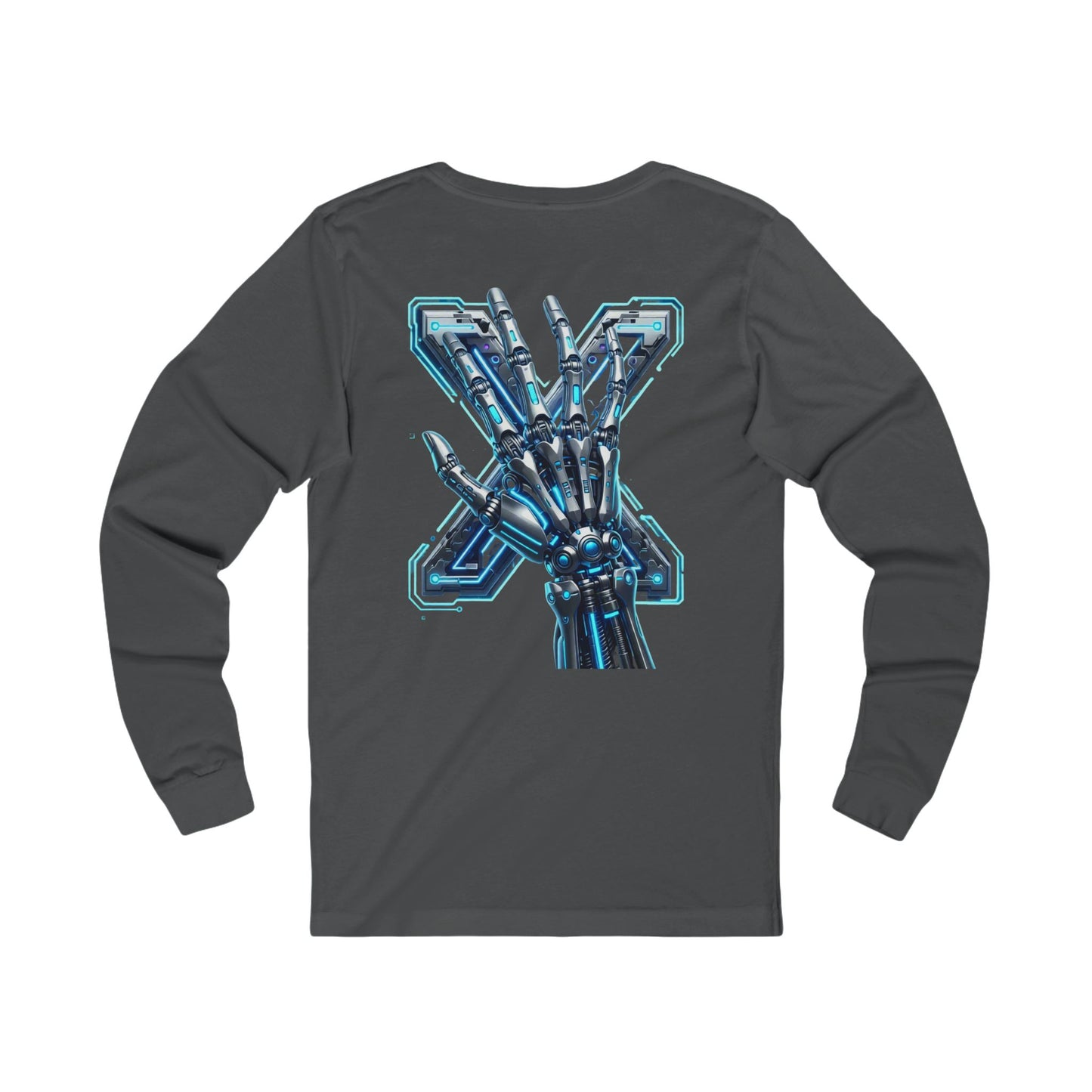 Hypug Xenon Robotic X Ribcage Long Sleeve Tee — Cyberpunk Skeleton Graphic Shirt