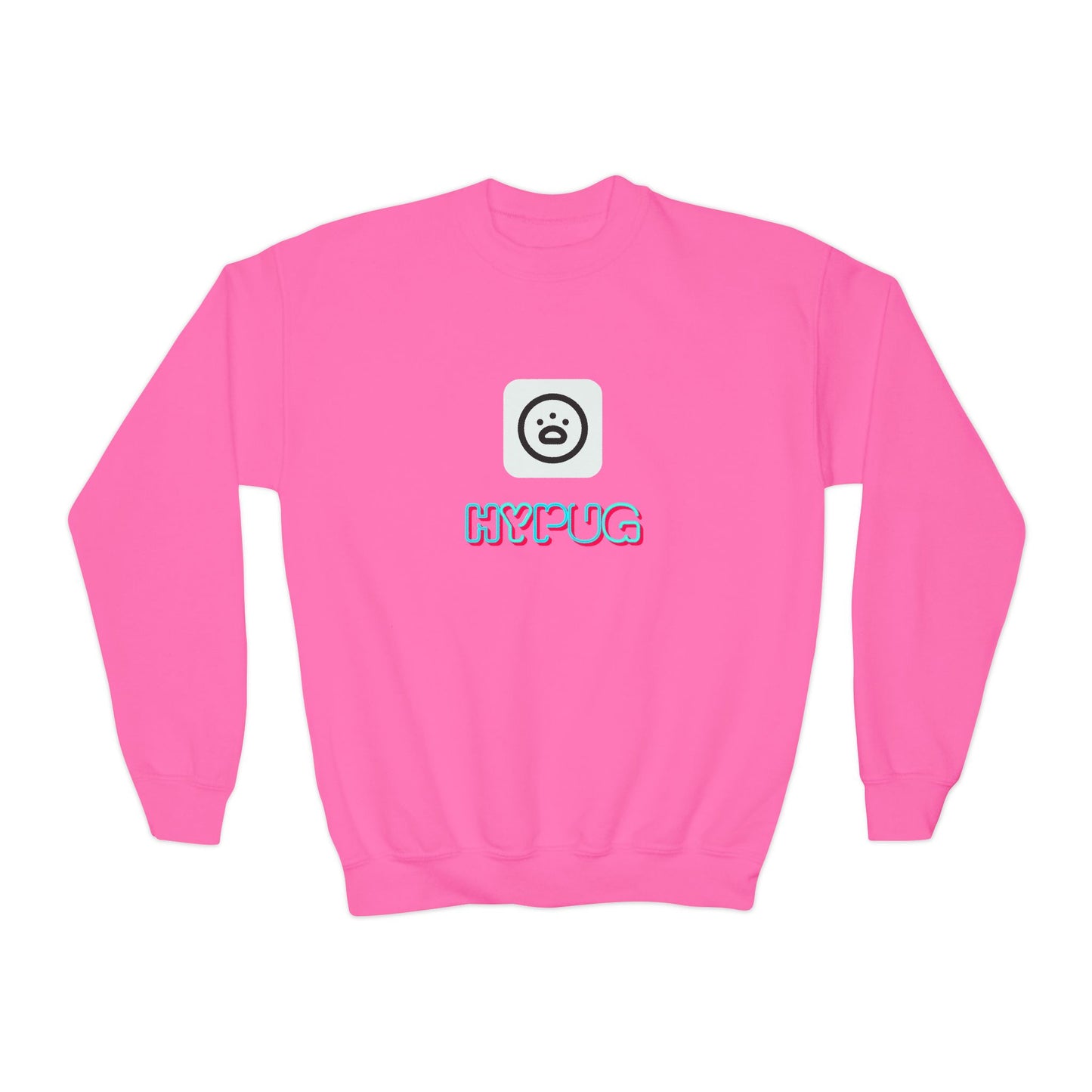 Big Dog Youth Crewneck Sweatshirt — Cute Cartoon Dog Graphic