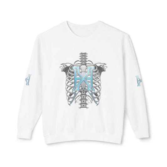 Hypug Xenon Cyber X Ribcage Crewneck Sweatshirt — Futuristic Robotic Hand Graphic - HYPUG XENON