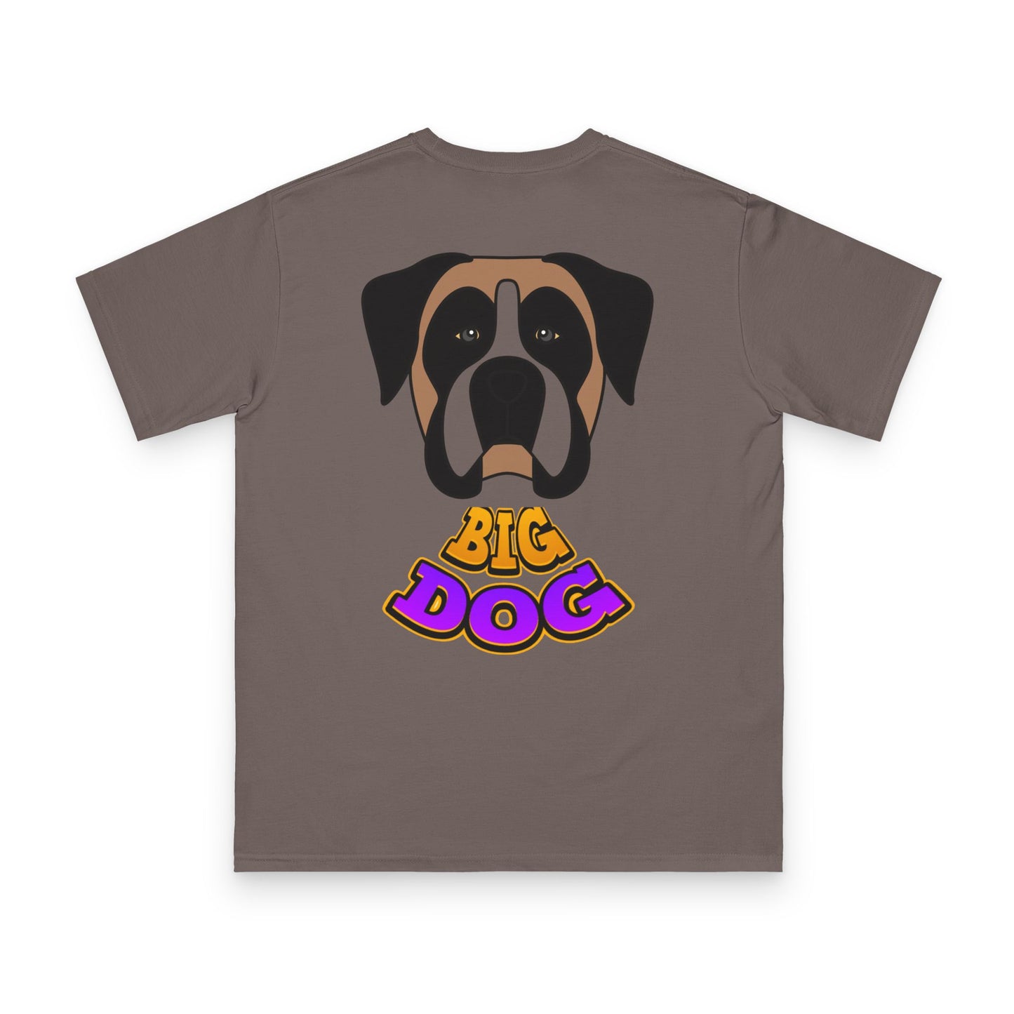 Big Dog Graphic Tee — Retro Pug Face Design