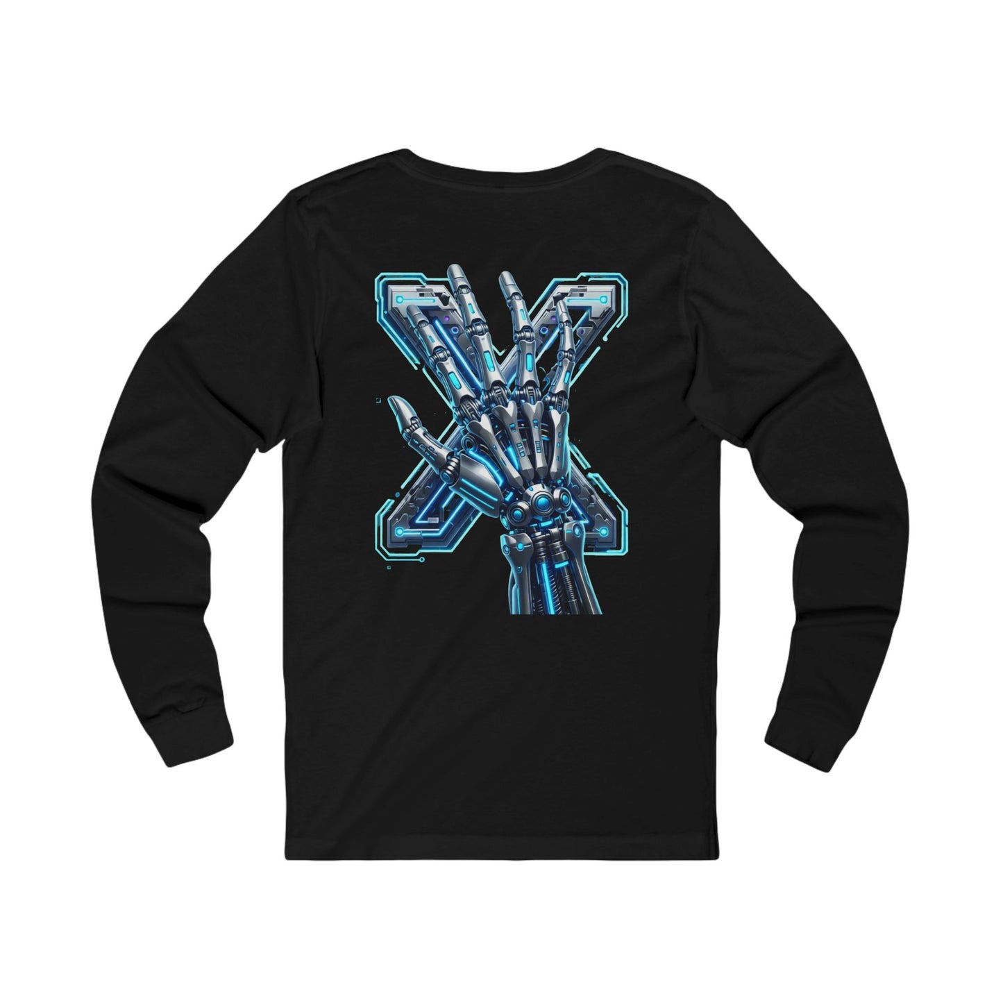 Hypug Xenon Robotic X Ribcage Long Sleeve Tee — Cyberpunk Skeleton Graphic Shirt