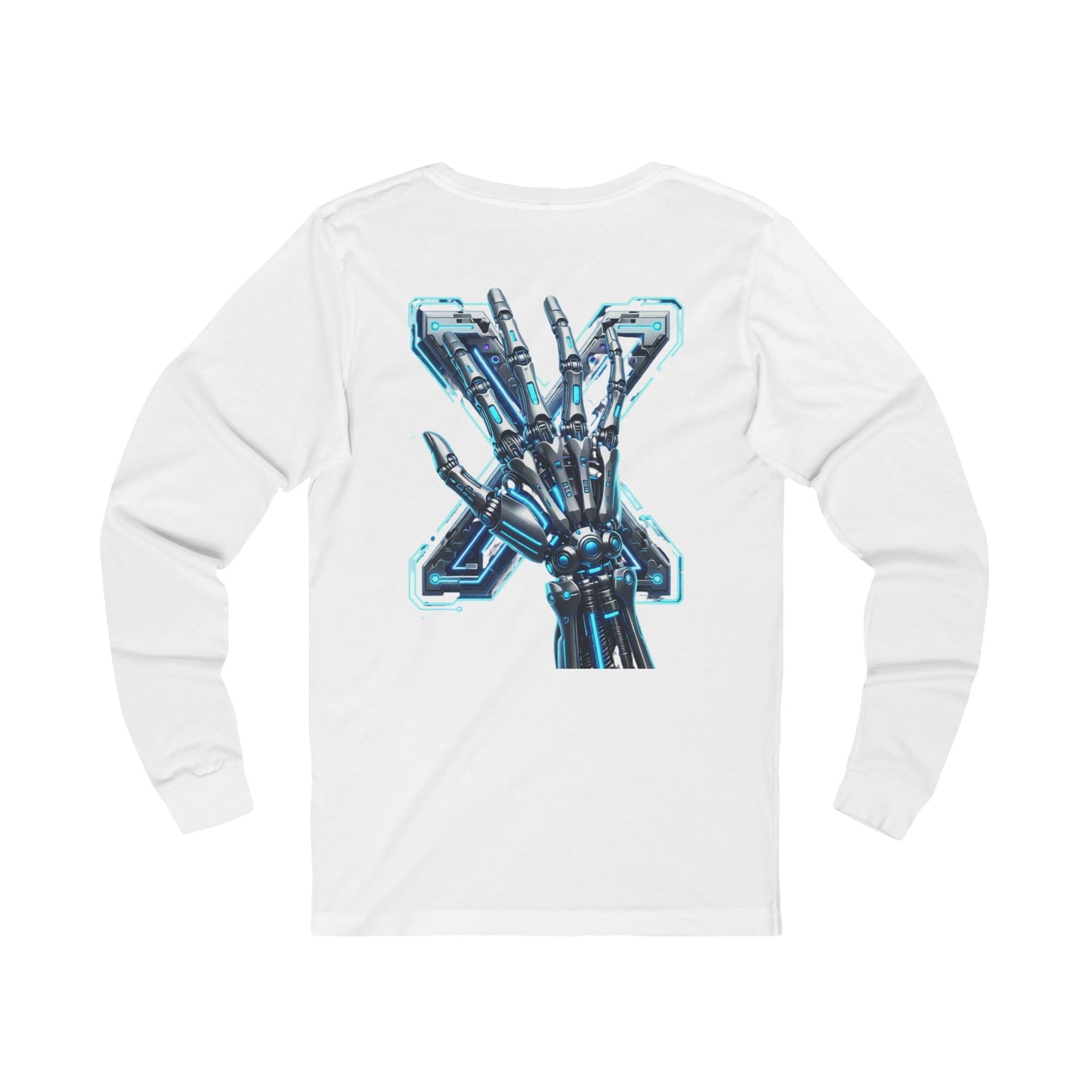 Hypug Xenon Robotic X Ribcage Long Sleeve Tee — Cyberpunk Skeleton Graphic Shirt