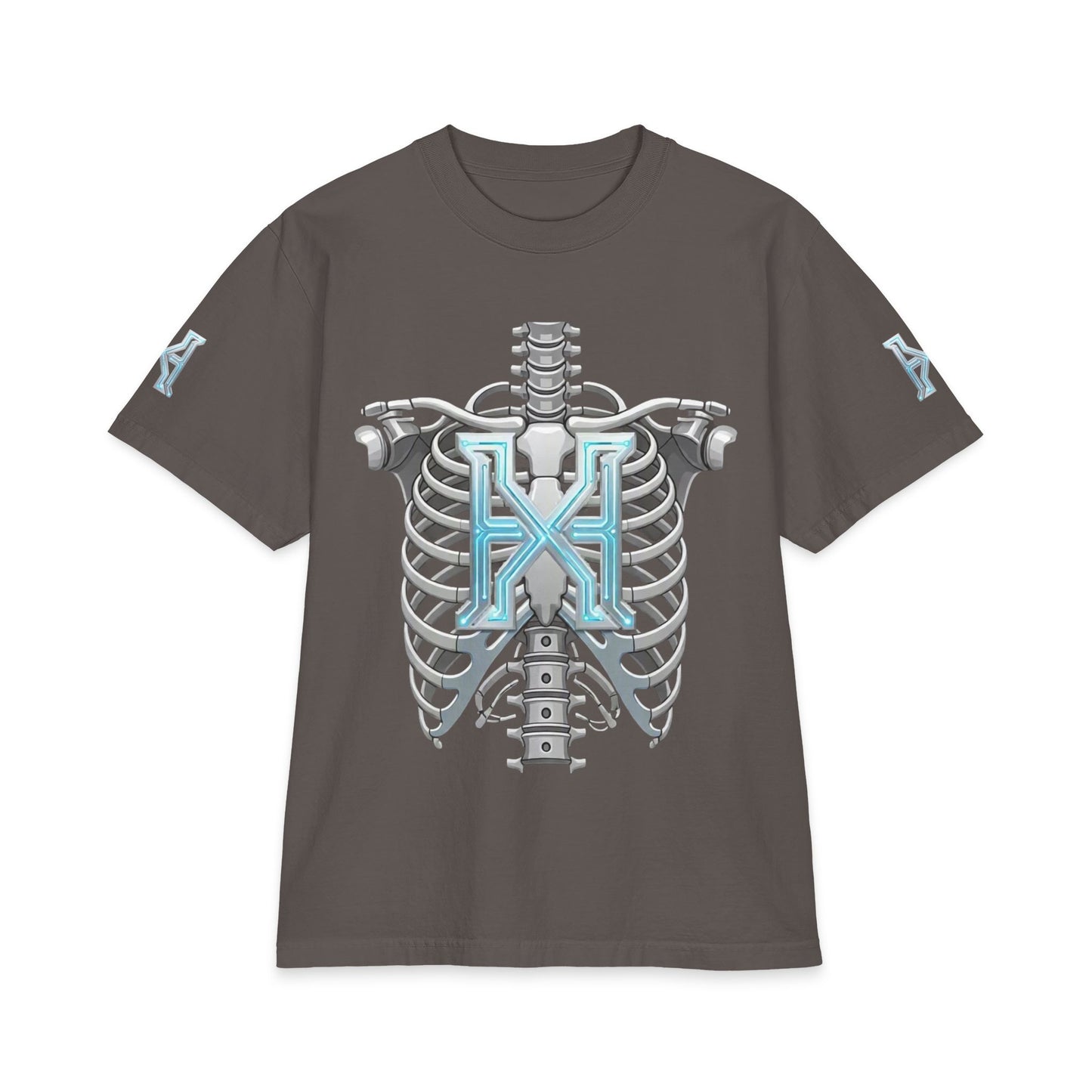 Hypug Cyber Skeleton Tee — Robotic X Ribcage Graphic Shirt