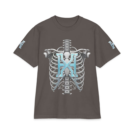 Hypug Cyber Skeleton Tee — Robotic X Ribcage Graphic Shirt - HYPUG XENON