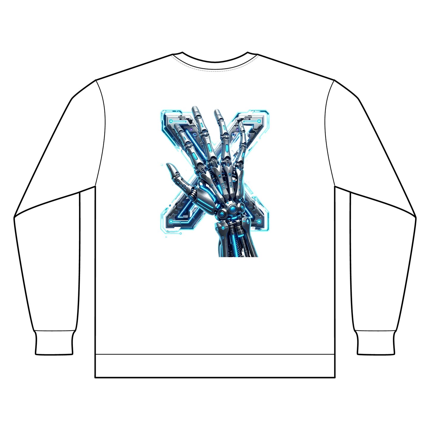 Hypug Xenon Ribcage X-Ray Long Sleeve — Skeleton Chest Anatomy Graphic Shirt