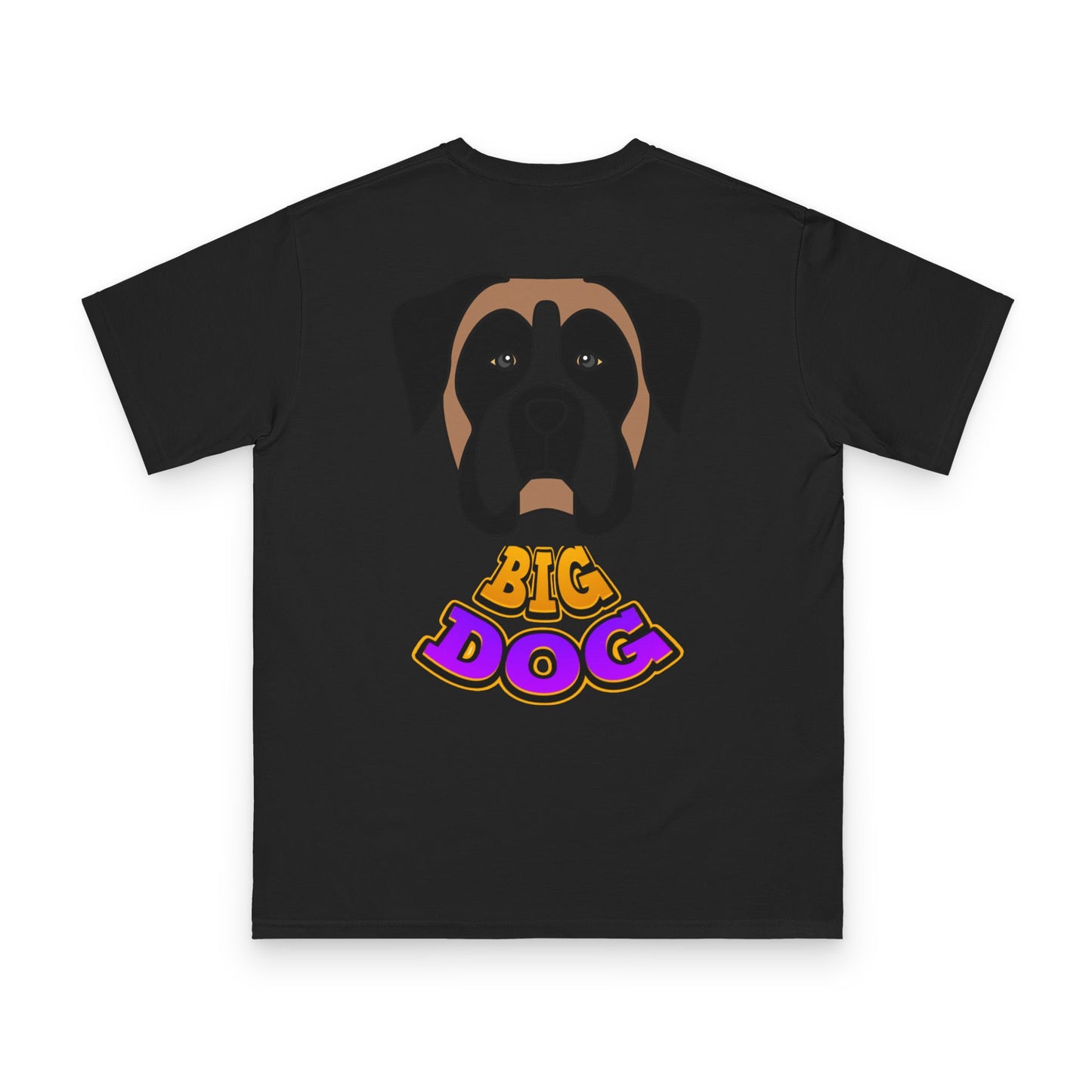 Big Dog Graphic Tee — Retro Pug Face Design