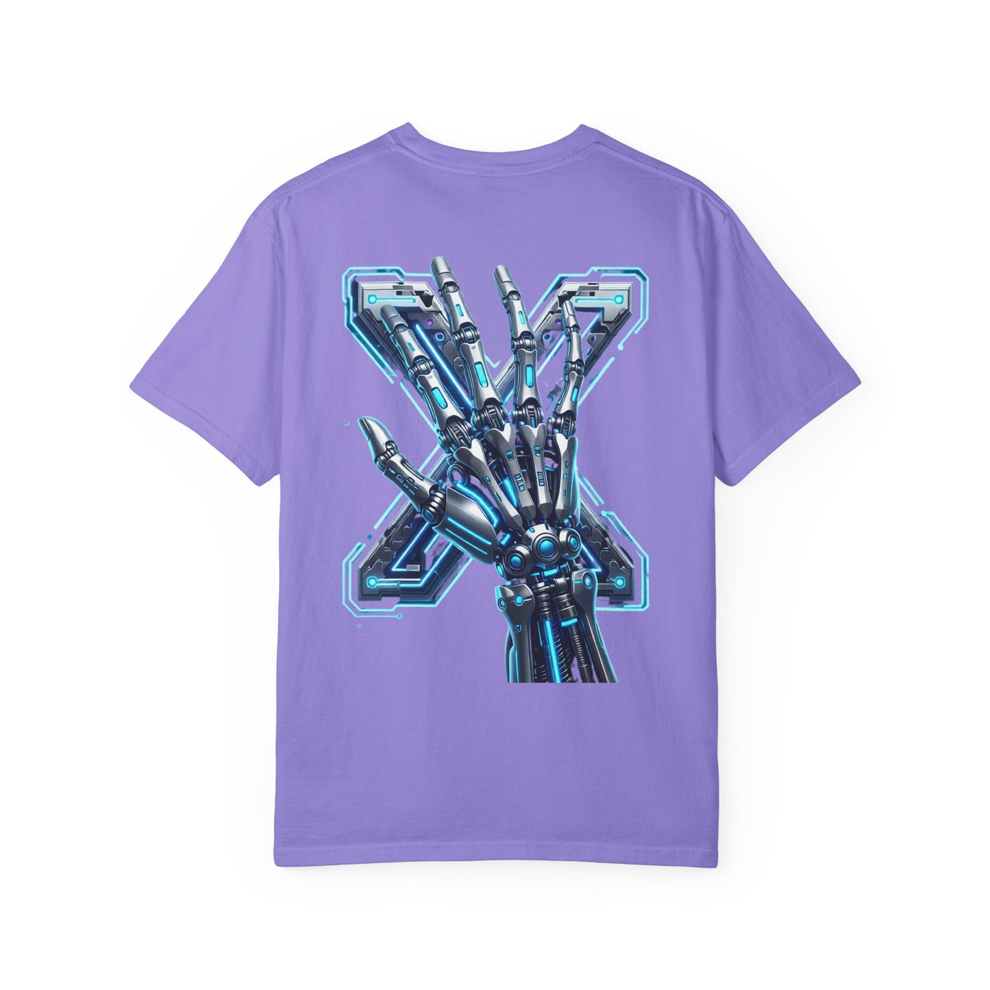 Hypug Xenon Skeleton Ribcage & Robotic X T-Shirt — Futuristic Tech Anatomy Tee
