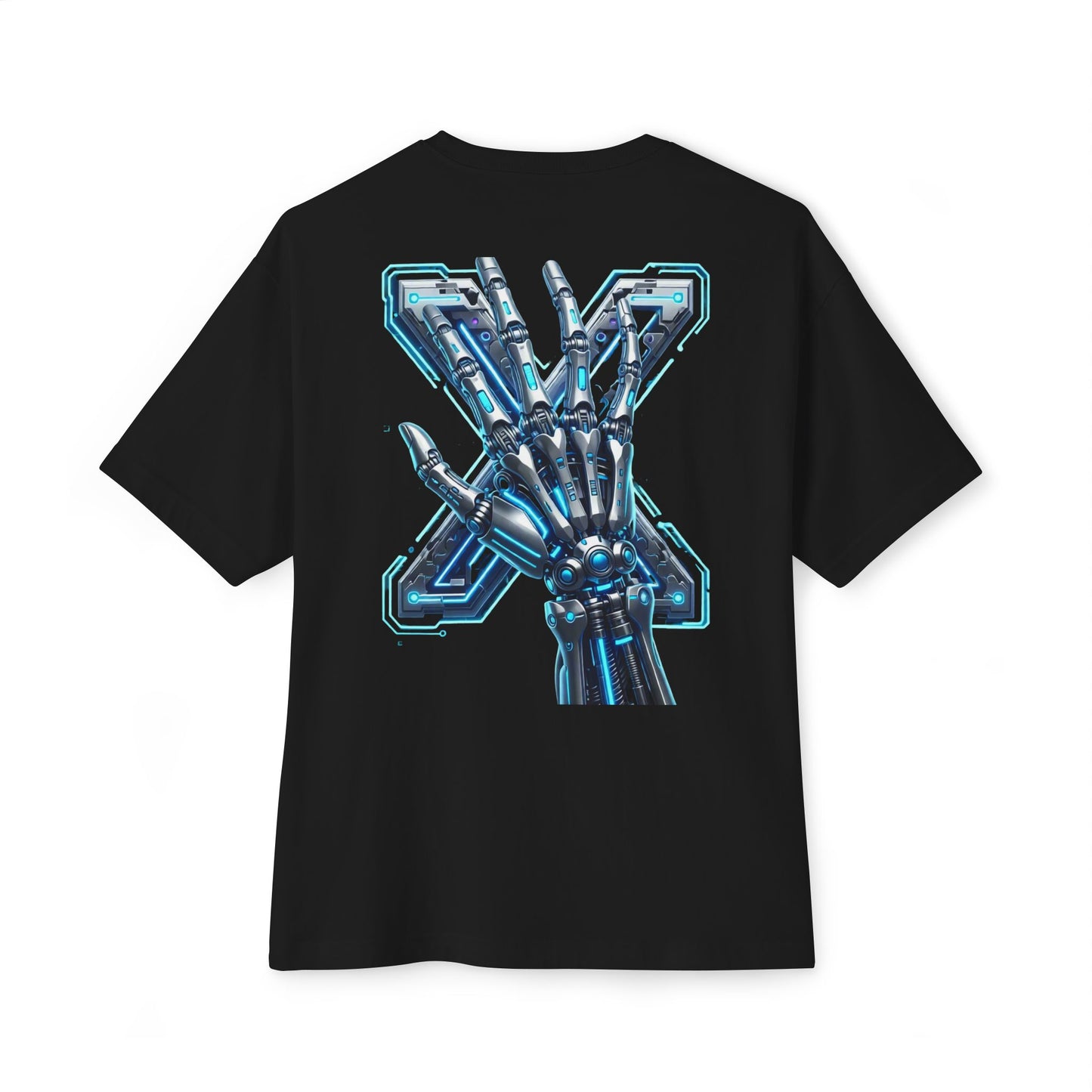 Cyber X Skeleton Tee — Futuristic Robotic Ribcage Graphic T-Shirt