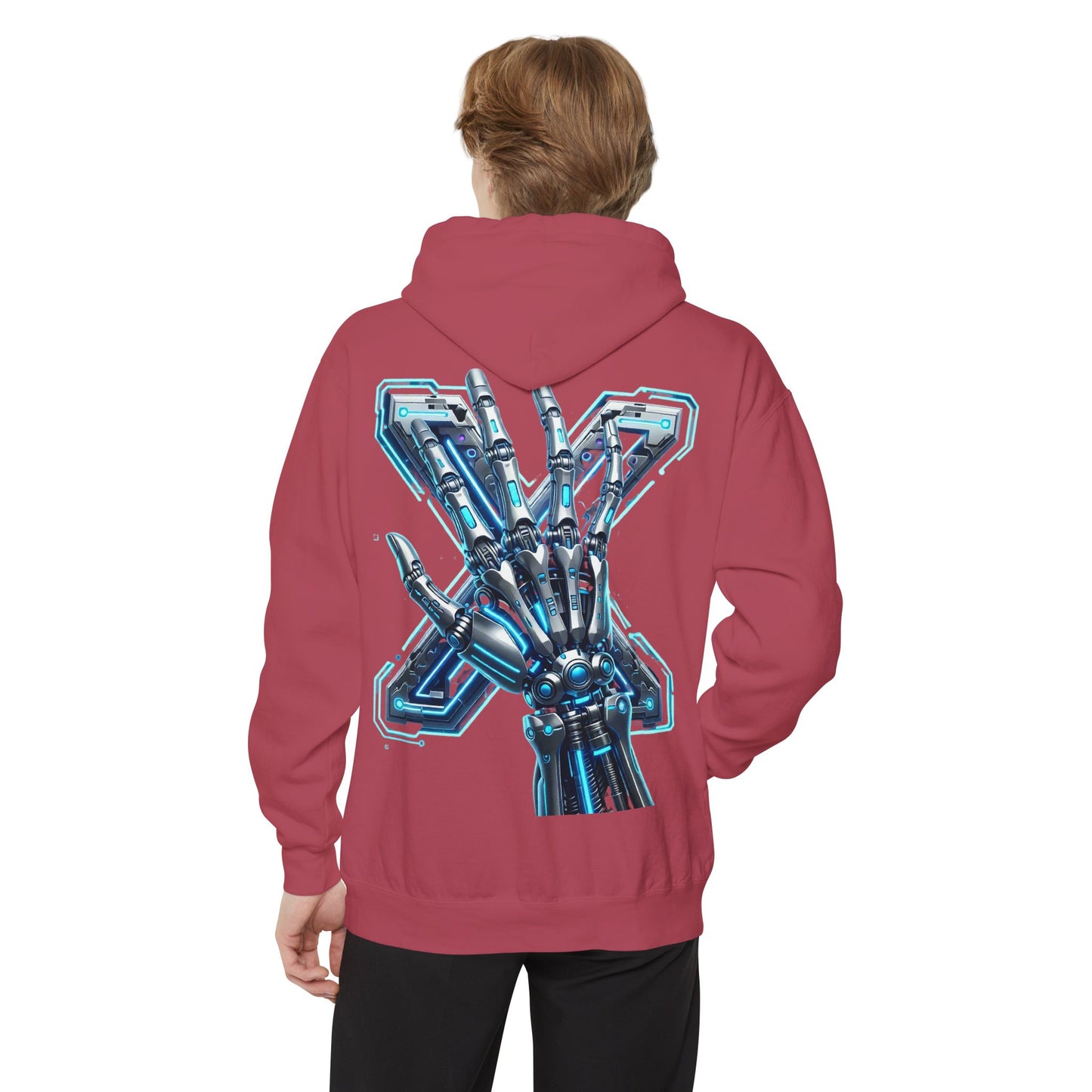Hypug Xenon Ribcage Anatomy Hoodie — Blue Gothic Spine Chest Design