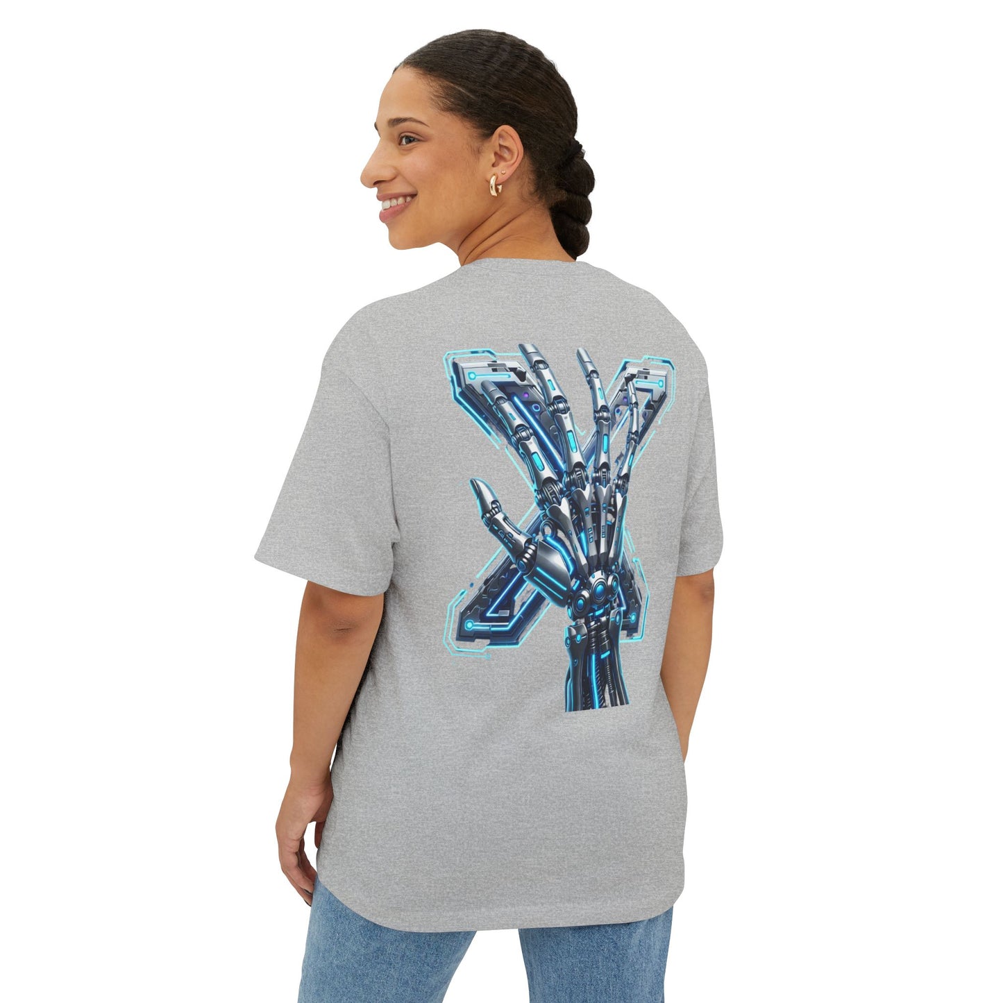 Cyber X Skeleton Tee — Futuristic Robotic Ribcage Graphic T-Shirt