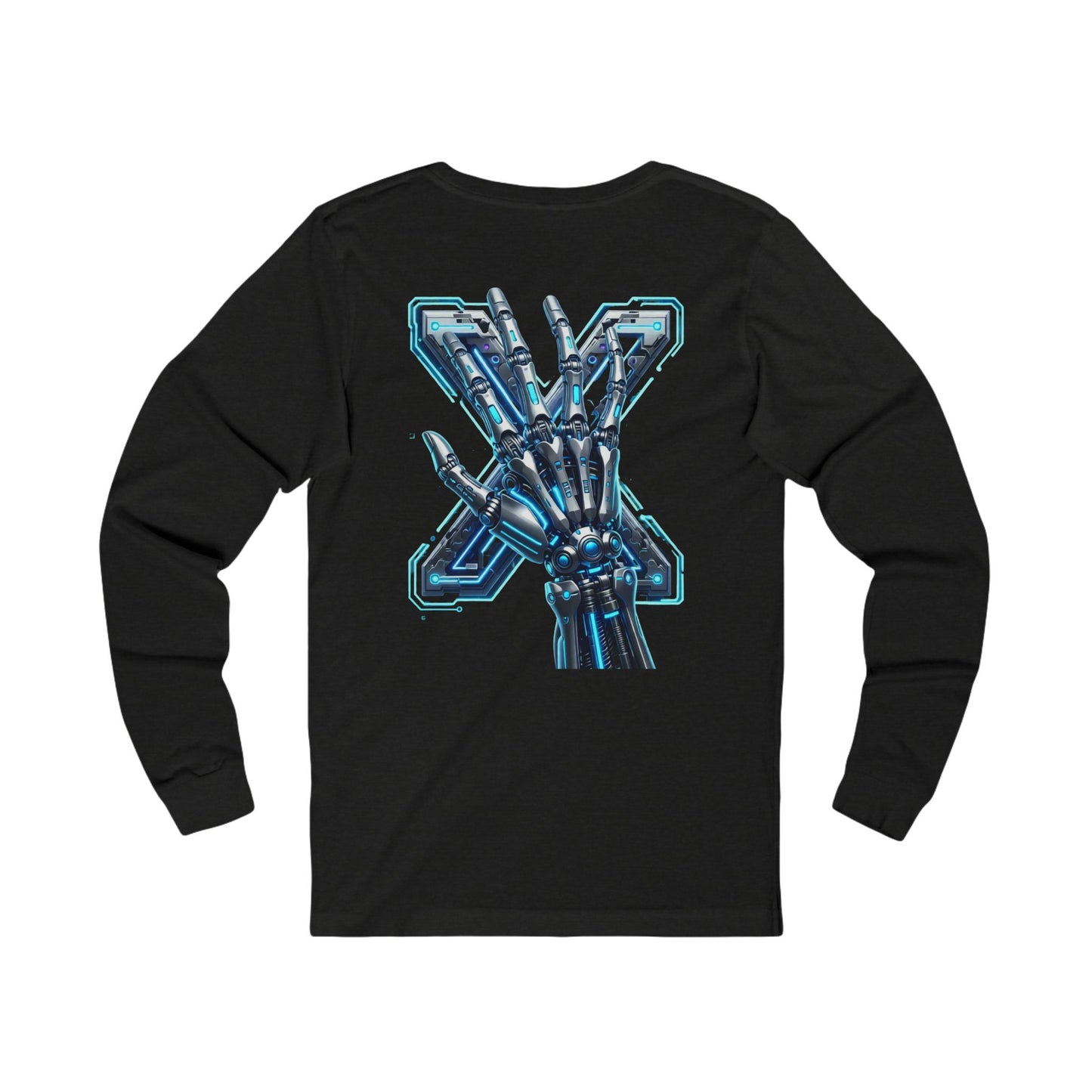 Hypug Xenon Robotic X Ribcage Long Sleeve Tee — Cyberpunk Skeleton Graphic Shirt