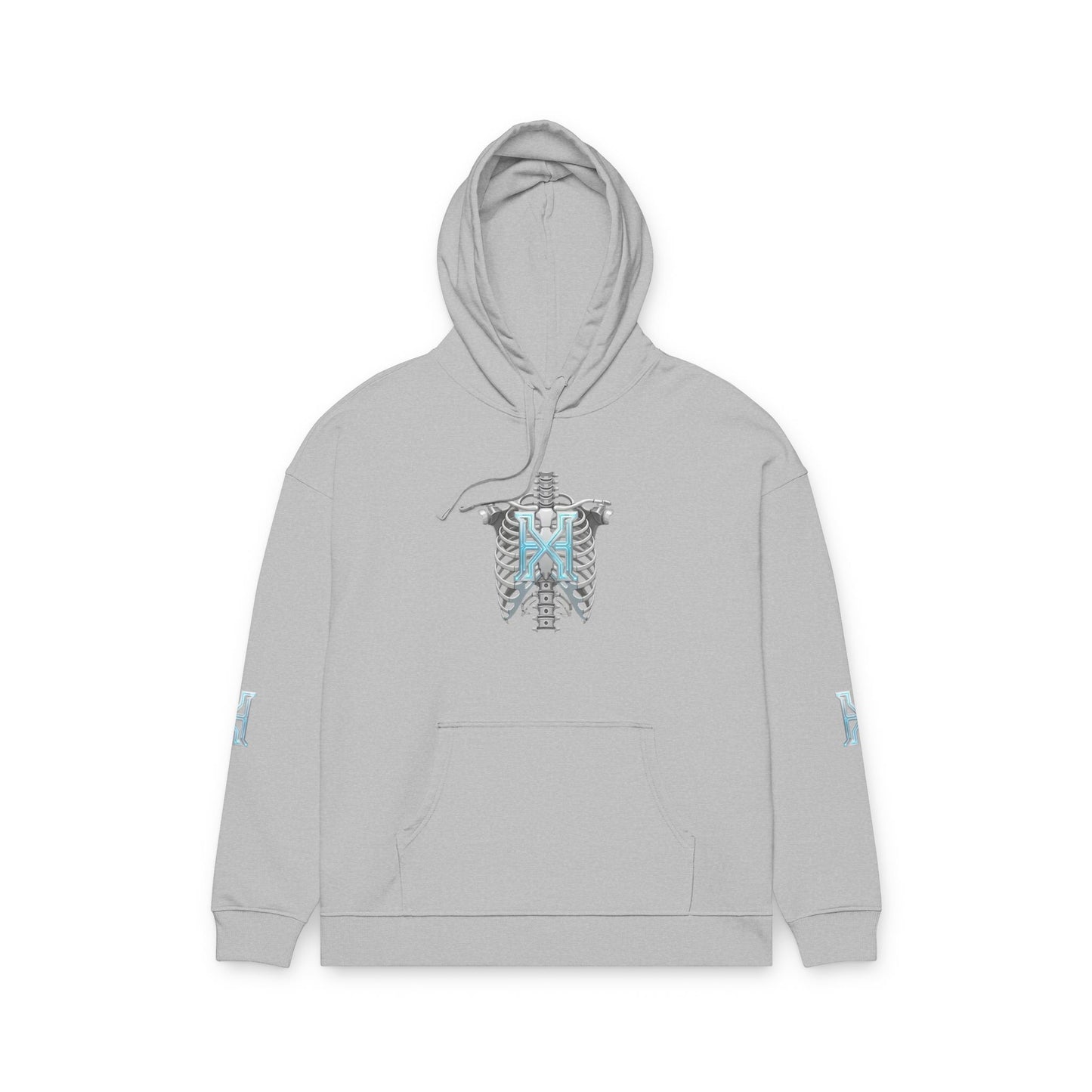 Hypug Xenon Hoodie — Cybernetic Spine & Robotic Hand Graphic Pullover