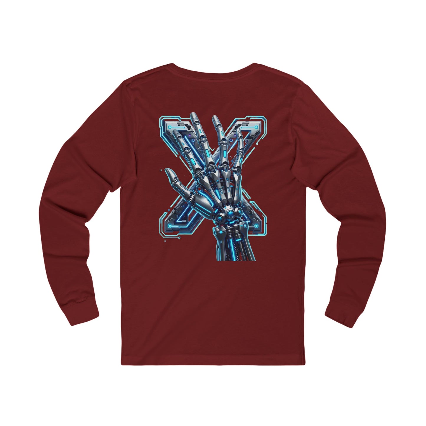 Hypug Xenon Robotic X Ribcage Long Sleeve Tee — Cyberpunk Skeleton Graphic Shirt