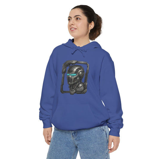 Iron Requiem Robot Helmet Hoodie — Futuristic Gamer Streetwear - HYPUG XENON