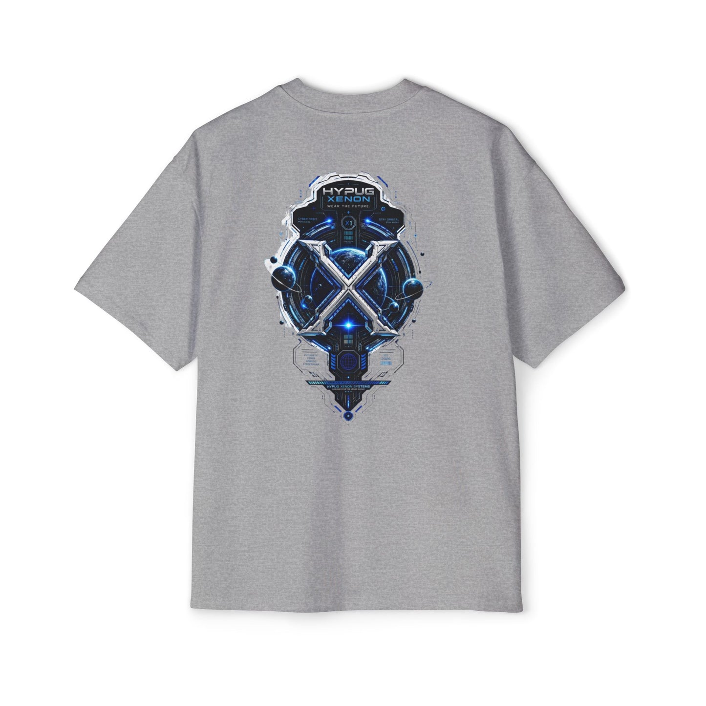 HYPUG XENON Cyber Orbit T-shirt back with futuristic orbital X graphic