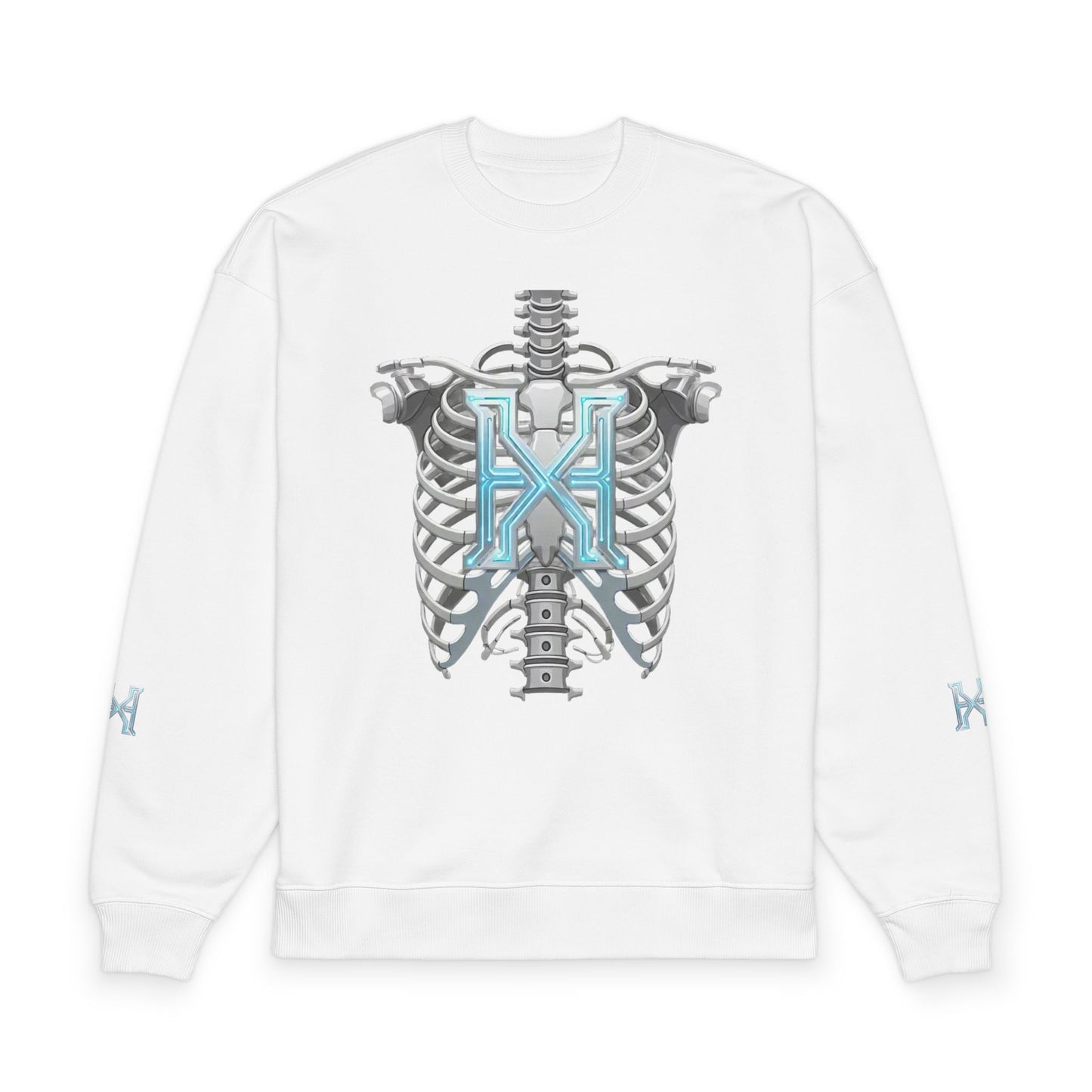 Hypug Xenon Skeleton X Sweatshirt — Futuristic Anatomical Graphic Crewneck