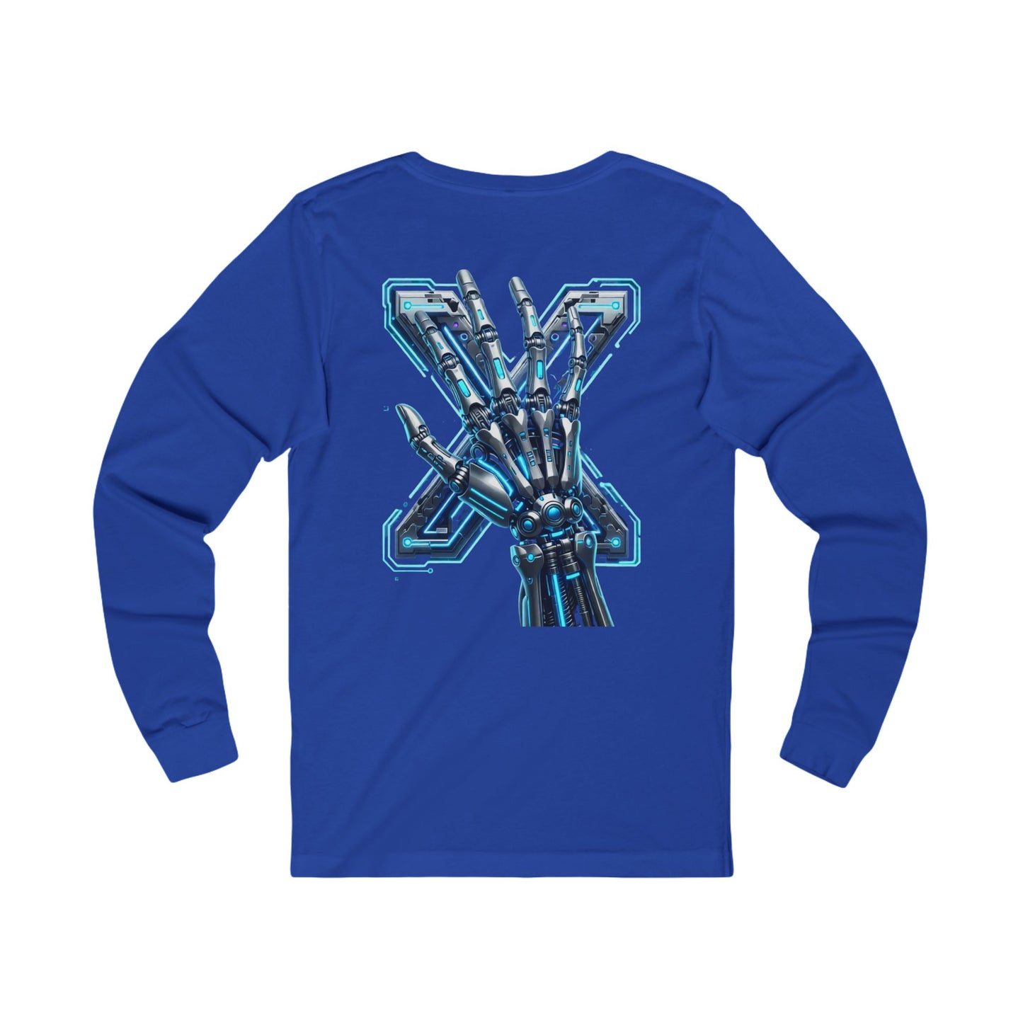Hypug Xenon Robotic X Ribcage Long Sleeve Tee — Cyberpunk Skeleton Graphic Shirt