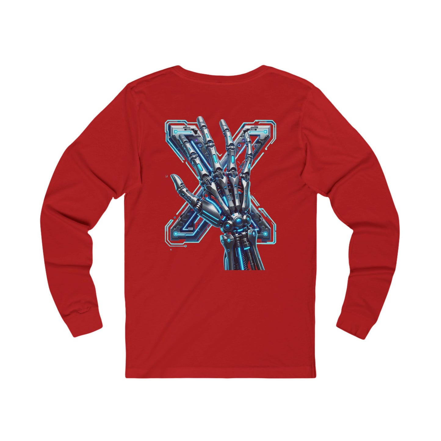 Hypug Xenon Robotic X Ribcage Long Sleeve Tee — Cyberpunk Skeleton Graphic Shirt