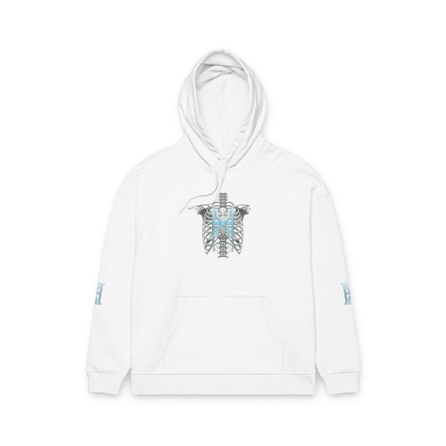 Hypug Xenon Hoodie — Cybernetic Spine & Robotic Hand Graphic Pullover