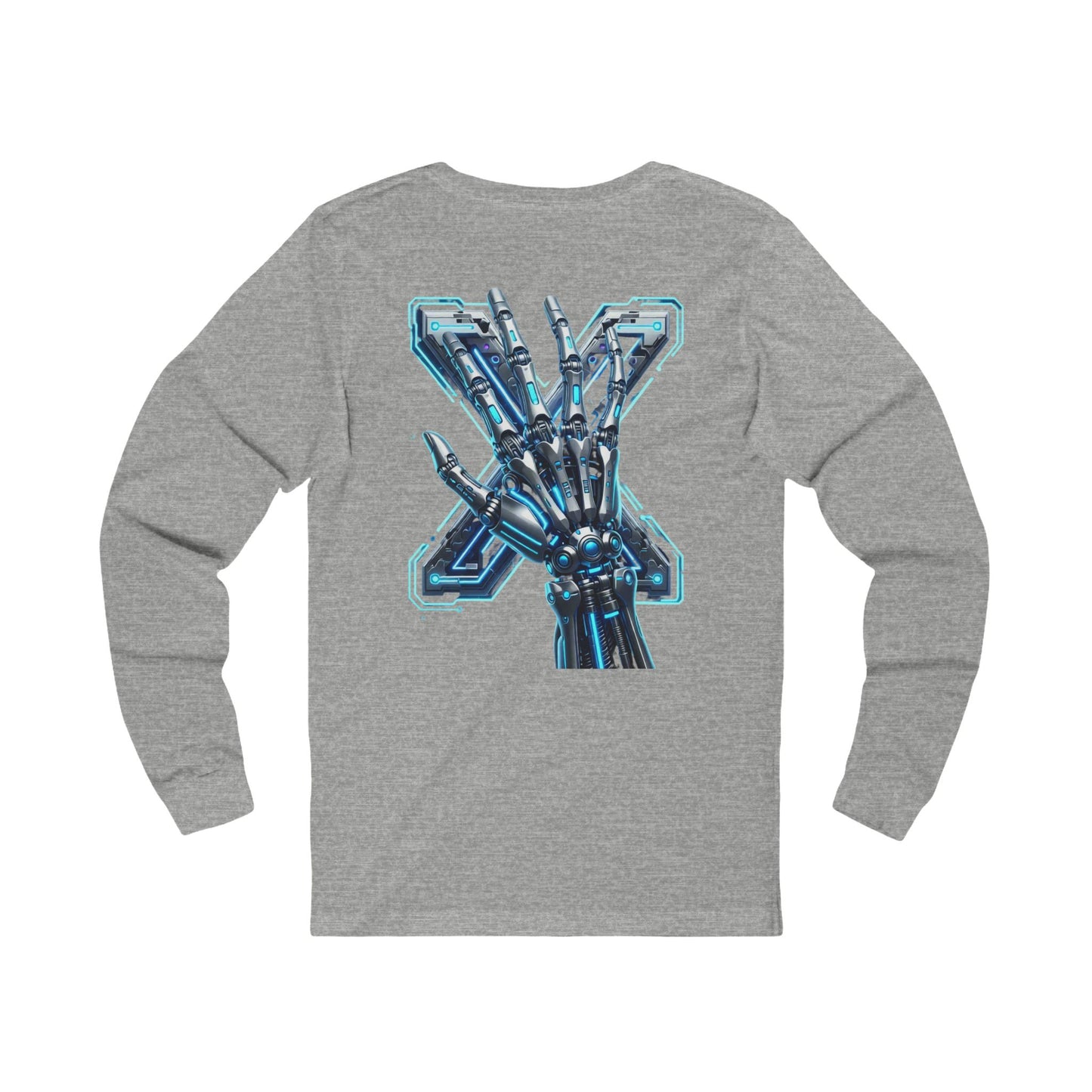 Hypug Xenon Robotic X Ribcage Long Sleeve Tee — Cyberpunk Skeleton Graphic Shirt