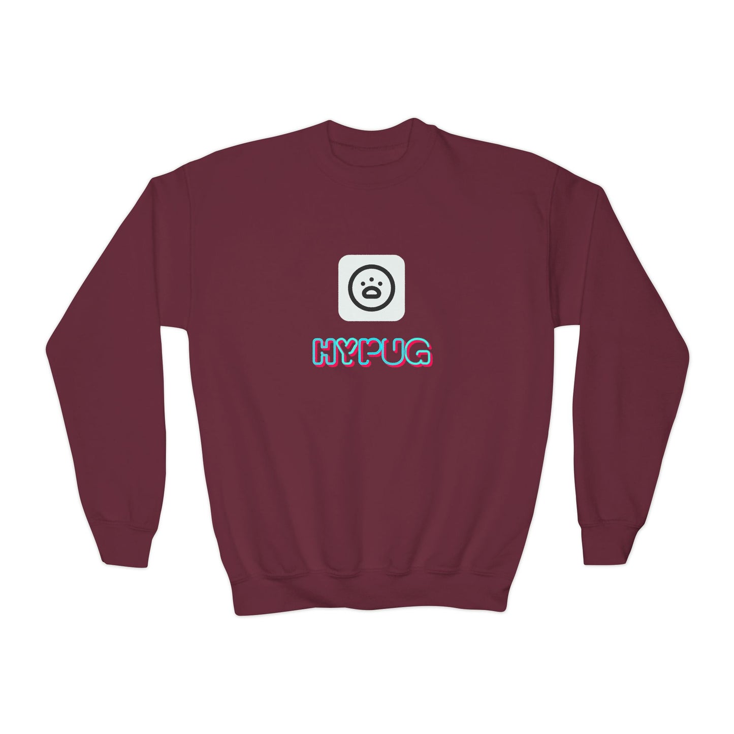 Big Dog Youth Crewneck Sweatshirt — Cute Cartoon Dog Graphic