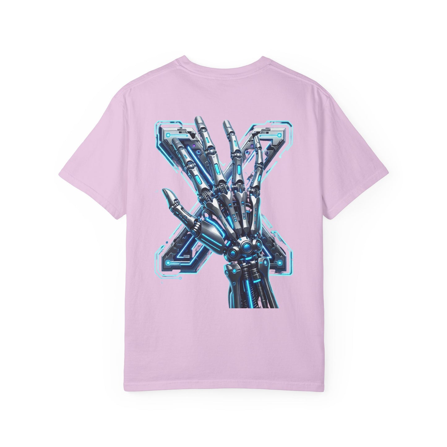 Hypug Xenon Skeleton Ribcage & Robotic X T-Shirt — Futuristic Tech Anatomy Tee