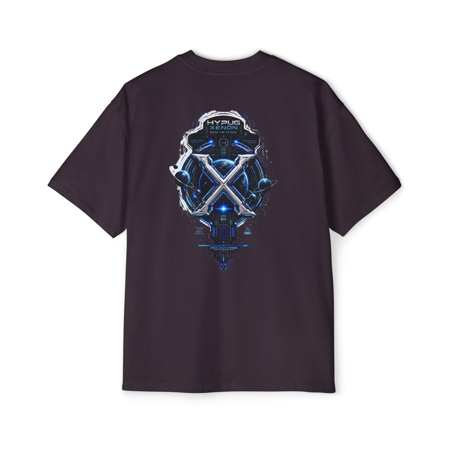 HYPUG XENON Cyber Orbit T-shirt back with futuristic orbital X graphic