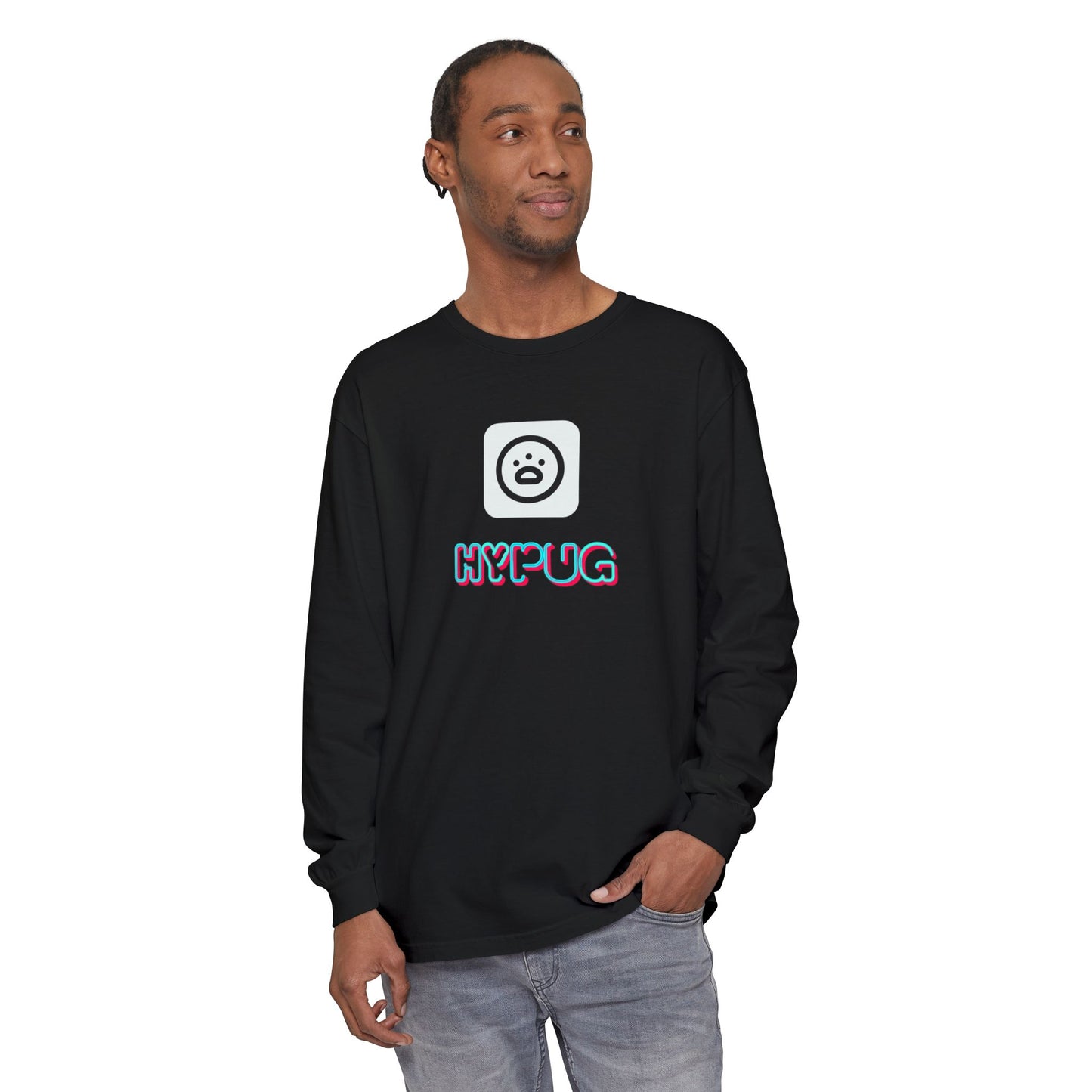 Big Dog Long Sleeve Tee — "Hypug Xenon" Graphic