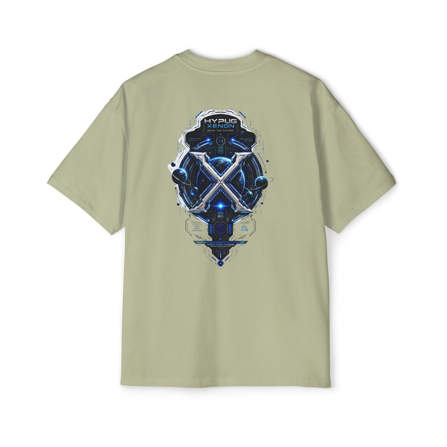 HYPUG XENON Cyber Orbit T-shirt back with futuristic orbital X graphic