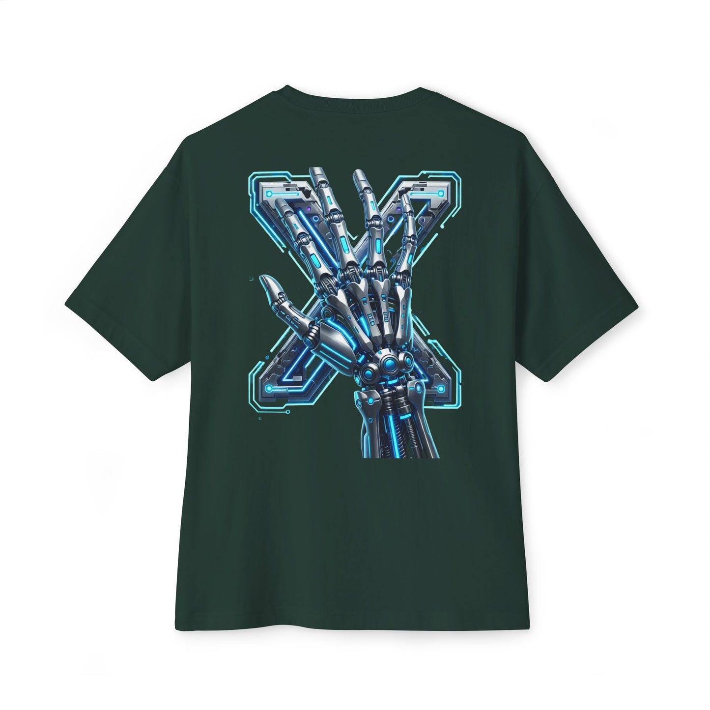 Cyber X Skeleton Tee — Futuristic Robotic Ribcage Graphic T-Shirt