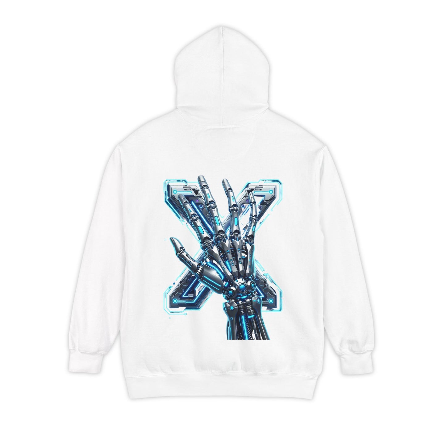 Hypug Xenon Ribcage Anatomy Hoodie — Blue Gothic Spine Chest Design