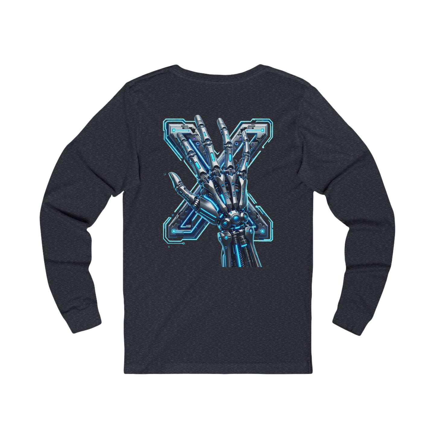Hypug Xenon Robotic X Ribcage Long Sleeve Tee — Cyberpunk Skeleton Graphic Shirt