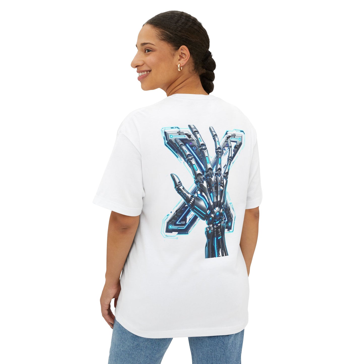 Cyber X Skeleton Tee — Futuristic Robotic Ribcage Graphic T-Shirt