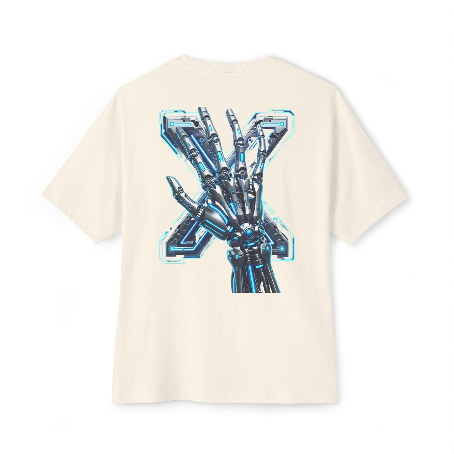 Cyber X Skeleton Tee — Futuristic Robotic Ribcage Graphic T-Shirt