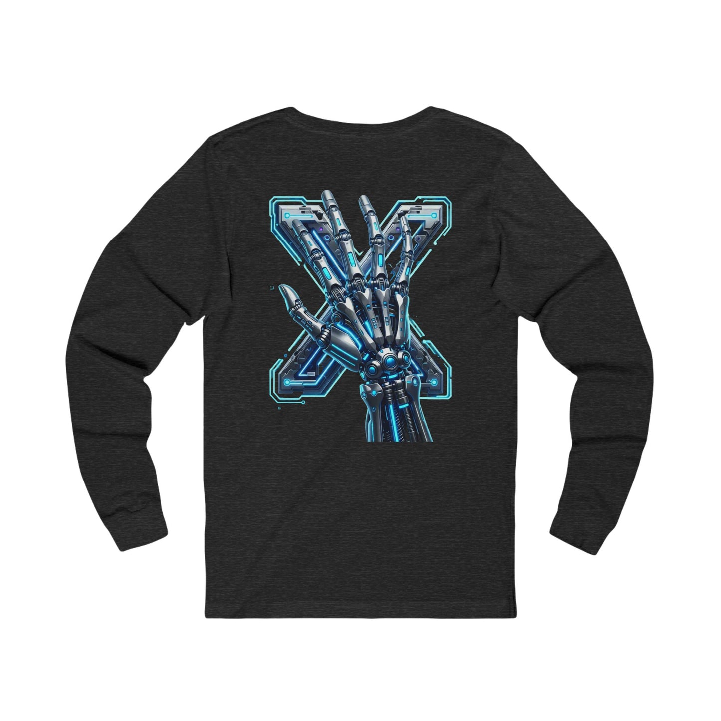 Hypug Xenon Robotic X Ribcage Long Sleeve Tee — Cyberpunk Skeleton Graphic Shirt
