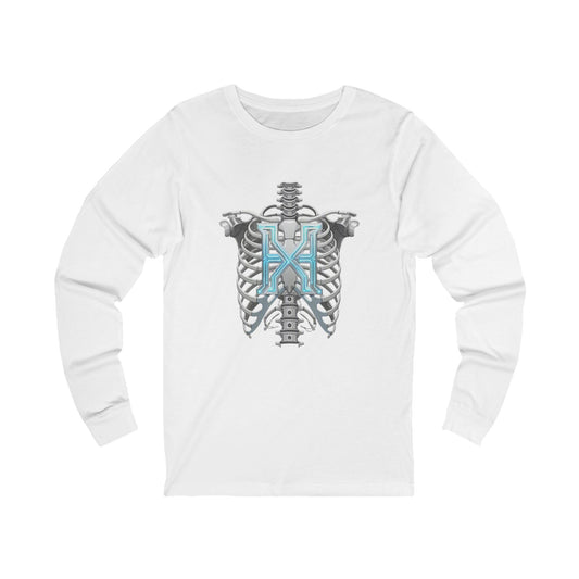 Hypug Xenon Robotic X Ribcage Long Sleeve Tee — Cyberpunk Skeleton Graphic Shirt - HYPUG XENON